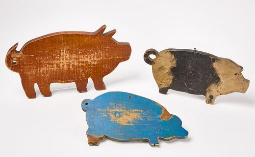 Three Pig-Shaped Cutting Boards
