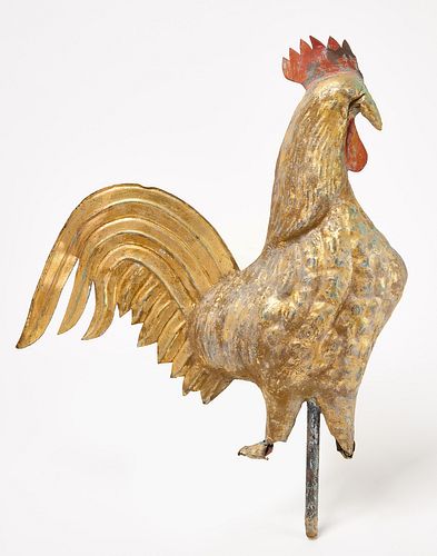 Gilded Rooster Weathervane