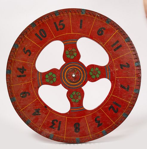 Carnival Game Wheel in Red Paint