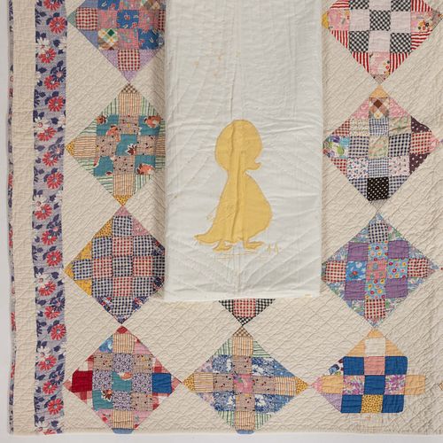 NORTH CAROLINA APPLIQUE AND PIECED CHILDREN'S QUILTS, LOT OF TWO