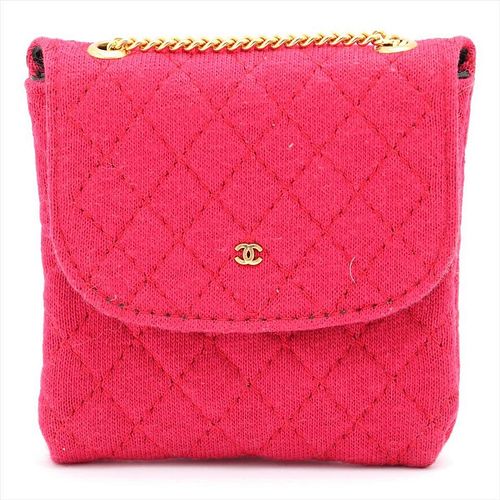 CHANEL QUILTED RED NANO FLAP MINI MICRO CHAIN BAG