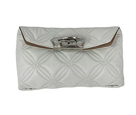 ALEXANDER MCQUEEN IVORY QUILTED LEATHER CLUTCH SHW