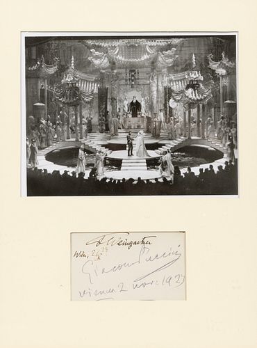 GIACOMO PUCCINI (1858-1924) AND FELIX WEINGARTNER (1863-1942) AUTOGRAPHS ON PAGE