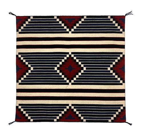 Navajo Chief's Blanket c. 1980s, 34" x 35.5" (T6005)