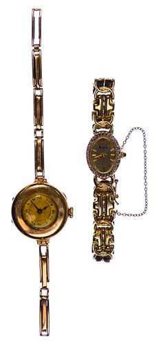 Bulova 14k Yellow Gold Case and Band Wristwatch