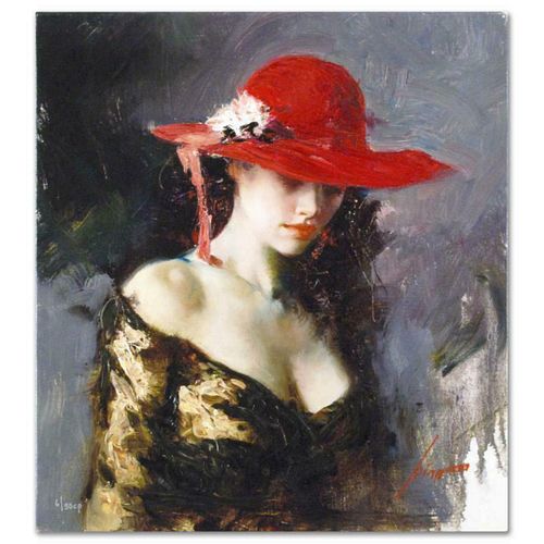 Pino (1939-2010), "Evening Out" Artist Embellished Limited Edition on Canvas, CP Numbered and Hand Signed with Certificate of Authenticity.