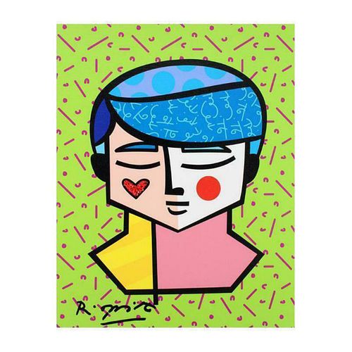 Britto, "Grant" Hand Signed Limited Edition Giclee on Canvas; Authenticated