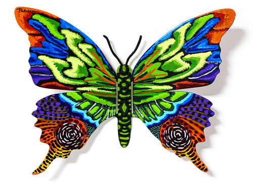 Patricia Govezensky- Original Painting on Cutout Steel "Butterfly CCXXIV"