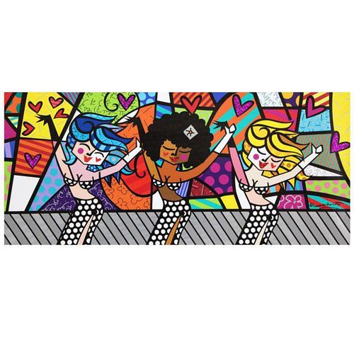 Britto, "Destiny" Hand Signed Limited Edition Giclee on Canvas; Authenticated