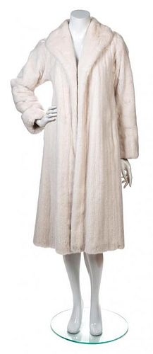 * An Unlabeled Cream Mink Coat, No Size.