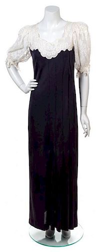 An Andre Laug Navy Mermaid Gown, No Size.