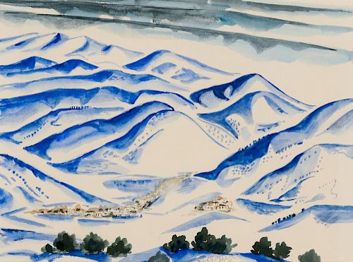 Evergreen and Snow by Helmuth Naumer (1907-1989)