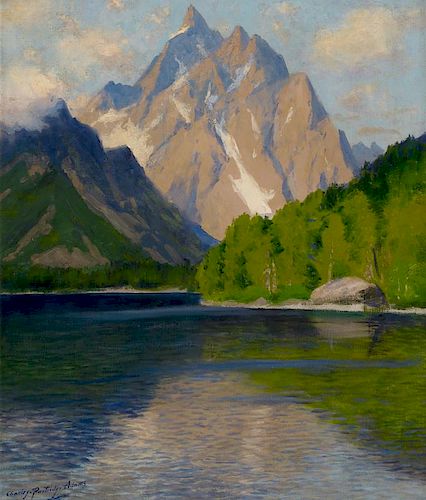 Charles Partridge Adams (1858-1942) The Grand Teton from Jenny Lake