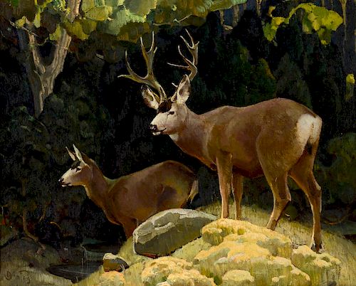W. Herbert  "Buck" Dunton (1878-1936) Autumn (Mule Deer)