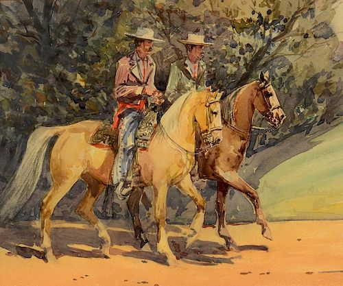 Edward Borein (1872-1945) Two Caballeros