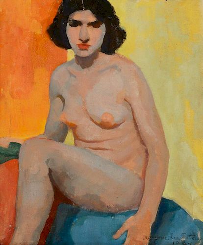 Marjorie Eaton (1901-1986) Nude with Black Border