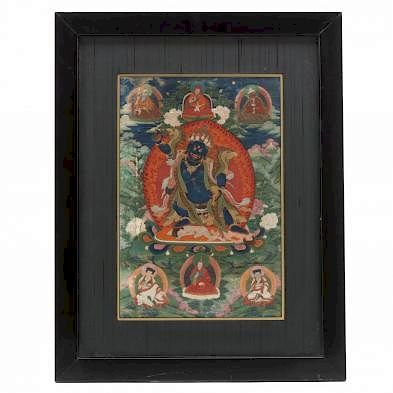A Tibetan Thangka of Vajrapani