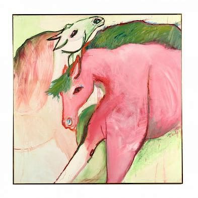 Nanette Mize Rogers (NC, 1945-2007), Untitled - Two Horses