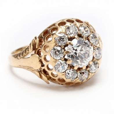 Antique 18KT Gold and Diamond Ring