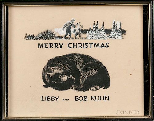 Bob Kuhn (American, 1920-2007)      Five Framed Drawings