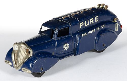 METALCRAFT "PURE OIL CO." TANKER PRESSED-STEEL TOY TRUCK