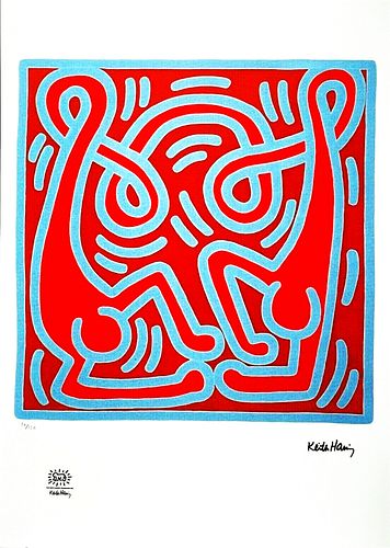 Untitled, A KEITH HARING Limited Edition Lithograph Print