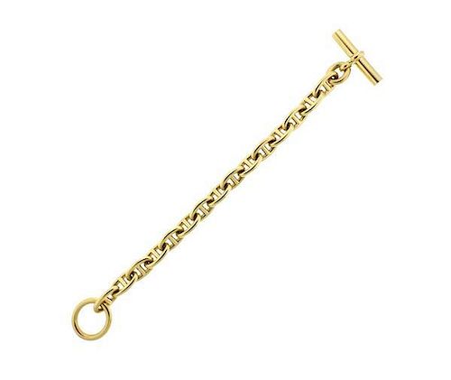 Hermes Chaine D&#39;Ancre 18k Gold Link Bracelet