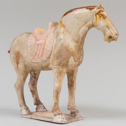 Chinese Tang Style Pottery Figure of a Horse