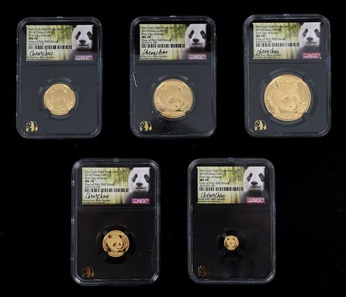 2018 Panda First Day of Issue Gold Coin Set