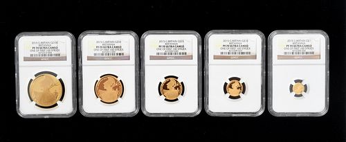 2015 Britannia Collection, Five Gold Coin Set