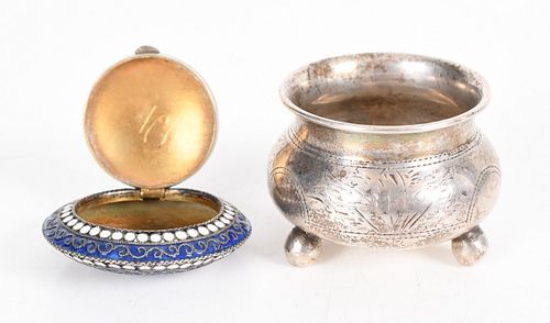 Two Small Pieces of Russian Silver