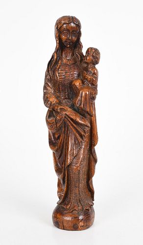 Baroque Style Figural Group: Madonna and Child