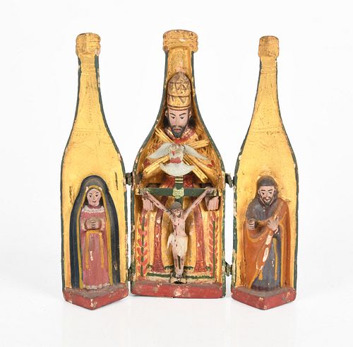 A Spanish Colonial Bottle Form Triptych
