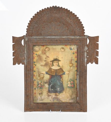 Spanish Colonial Tin Frame, 19th Century