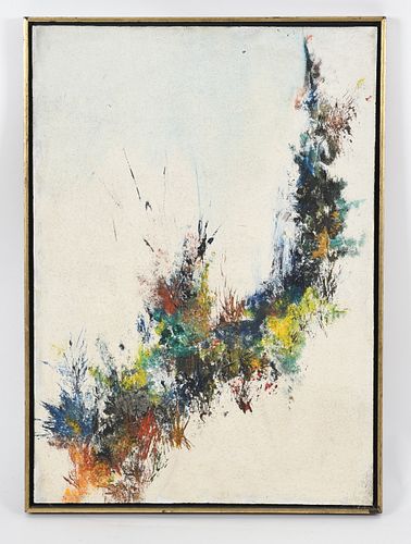 Oil on Board, Abstract, Mid 20th Century