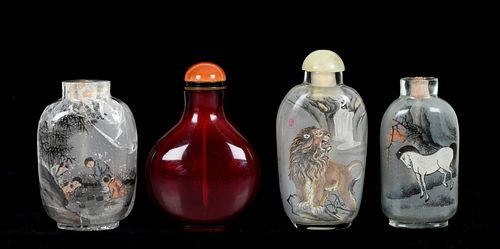 Four Chinese Snuff Bottles