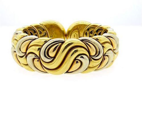 Massive Chopard Casmir 18k Gold Cuff Bracelet