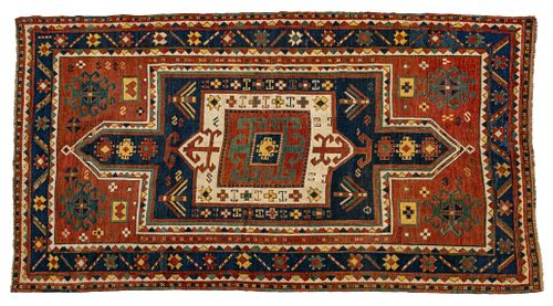 Kazak Handwoven Wool Rug, W 4' 2'' L 6' 10''