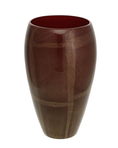 A Venini "Sommerso Oro" art glass vase