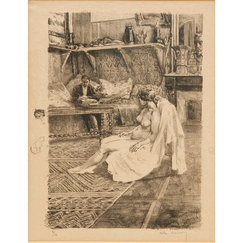 Alexandre Lunois, signed lithograph