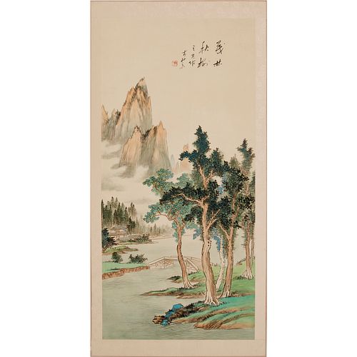 Yang Zhiguang (attrib.), landscape scroll painting