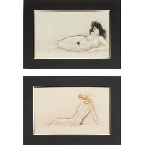 Louis Icart, pair signed lithographs