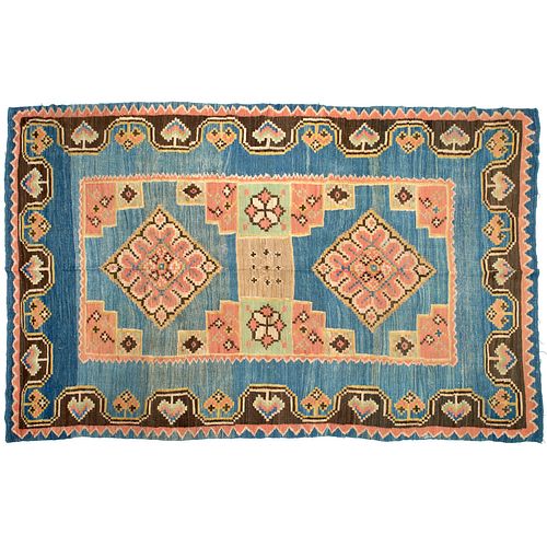 Moroccan blue kilim carpet