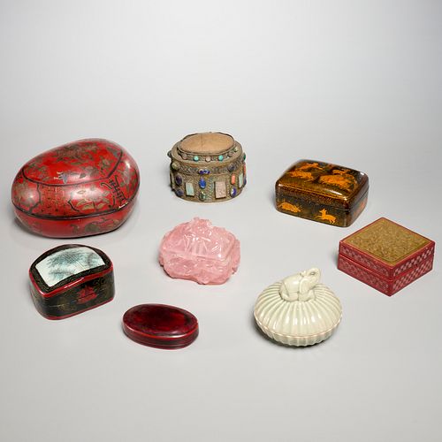 Group Asian dresser boxes