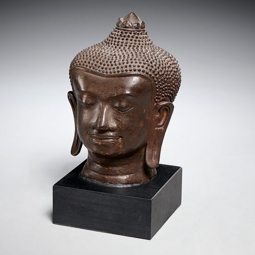 Thai bronze Buddha Sakyamuni head