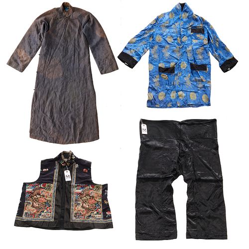 (4) Antique Chinese silk garments