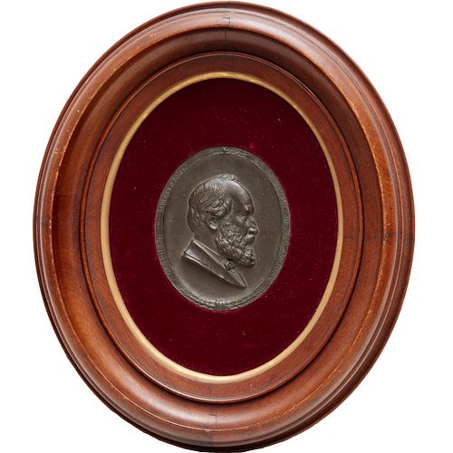 President Garfield, bronze memorial plaque, 1882