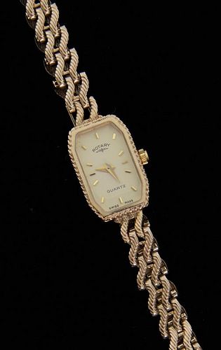 Rotary gold bracelet watch, 9 ct, boxed