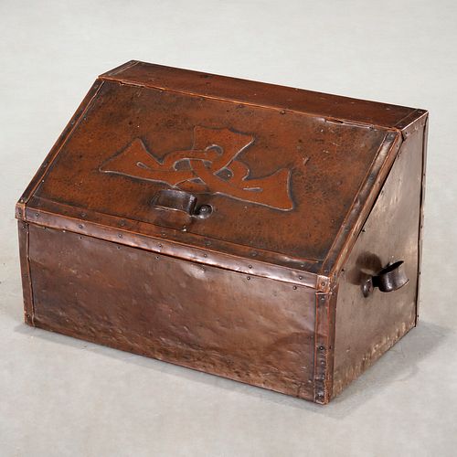 Liberty & Co. style hammered copper log box
