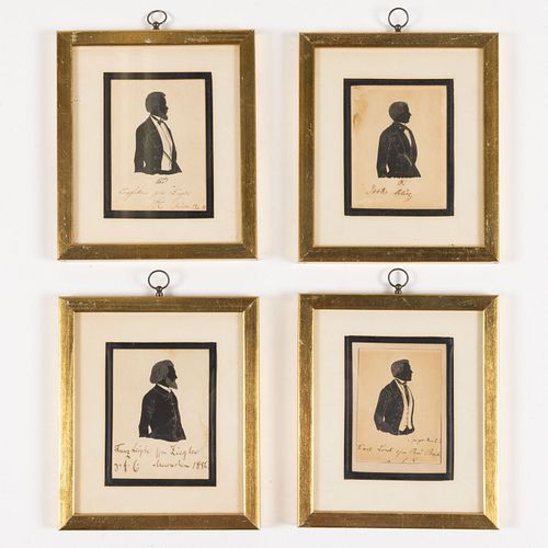 GERMAN SCHOOL (19TH CENTURY) SILHOUETTES, LOT OF FOUR